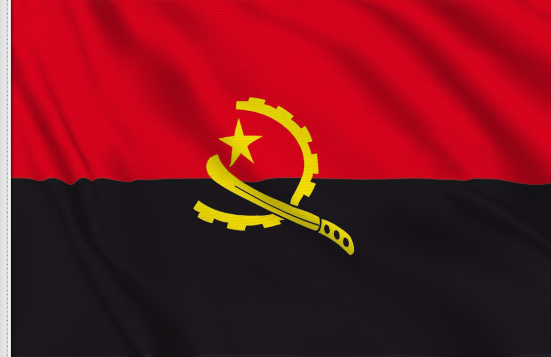 bandera adhesivo de Angola
