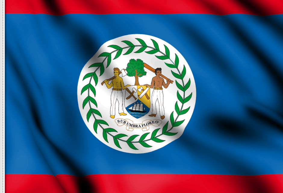 bandera adhesiva de Belice