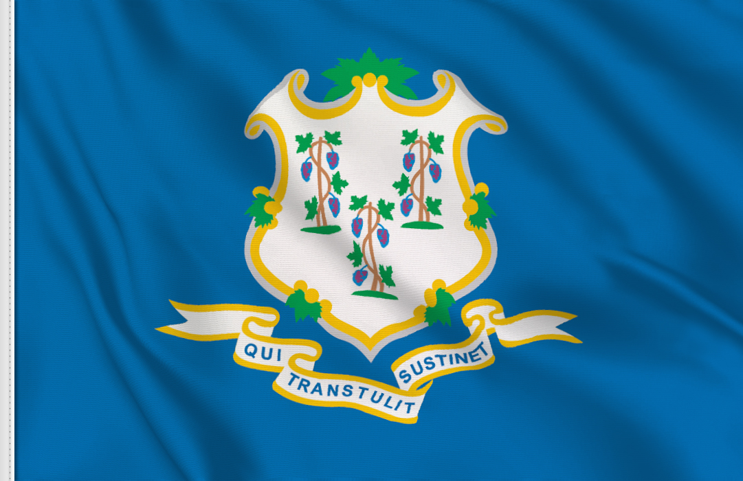 bandera adhesivo de Connecticut