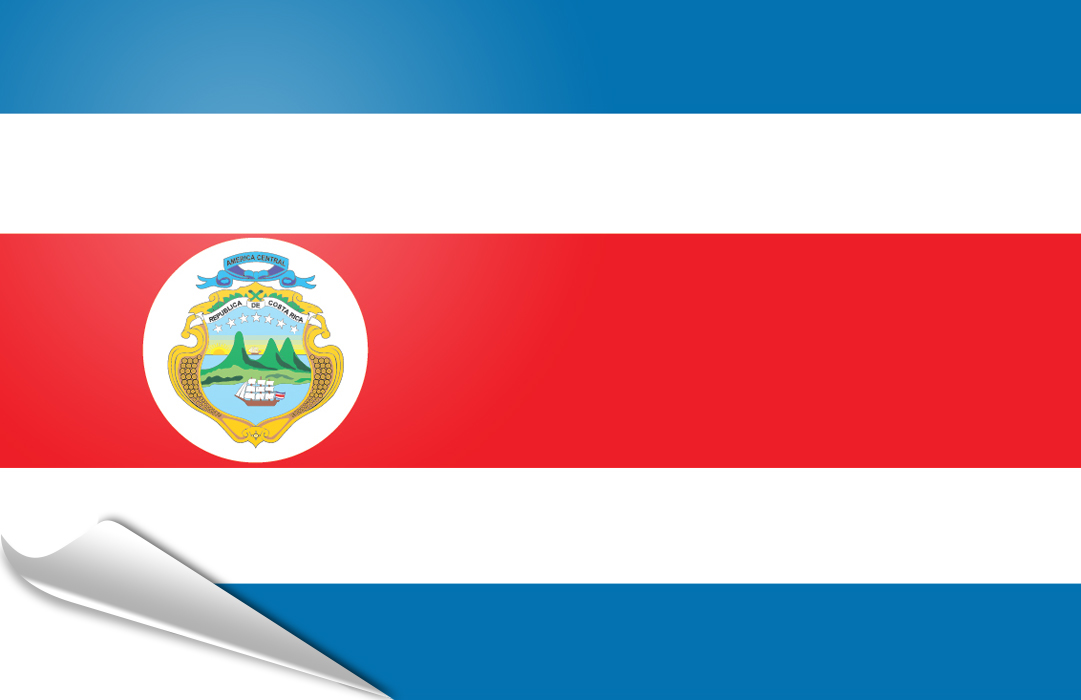 bandera adhesiva de Costa Rica2