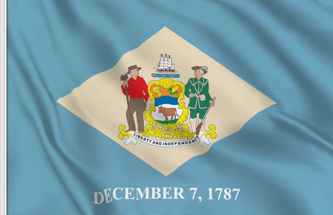 bandera adhesiva de Delaware