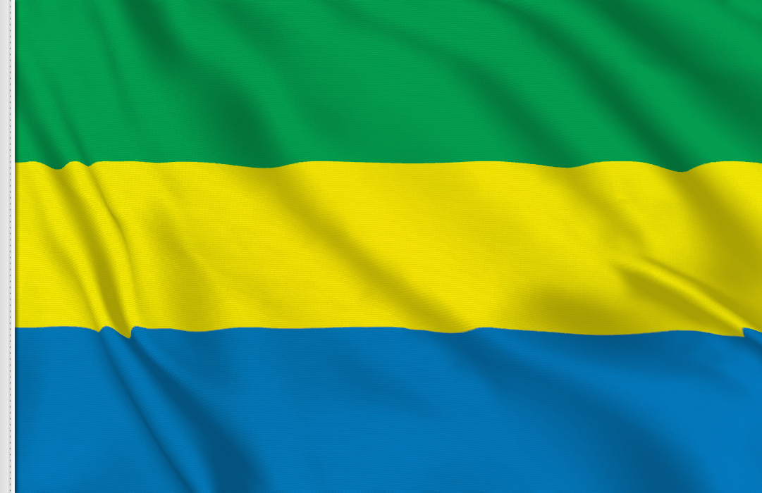 bandera adhesivo de Gabon