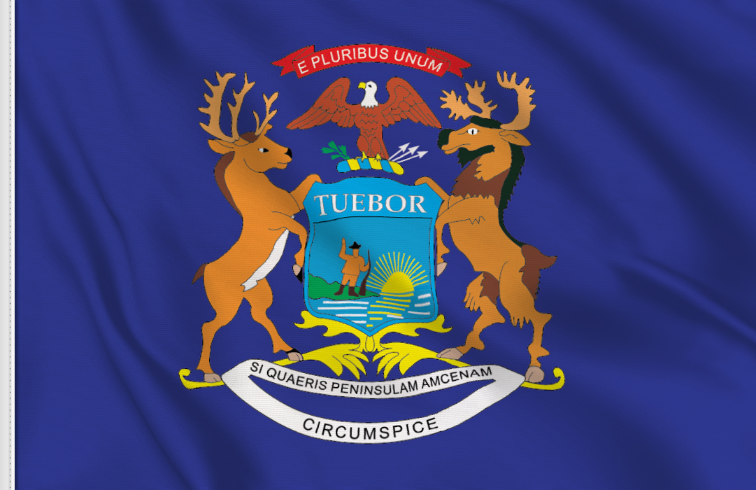drapeau adhesif Michigan