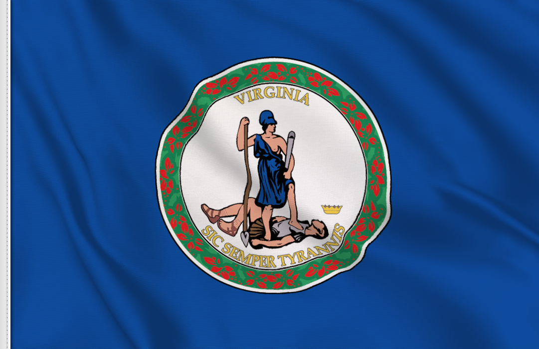 drapeau adhesif Virginie