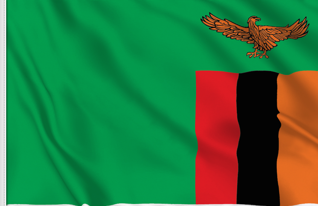 bandera adhesiva Zambie