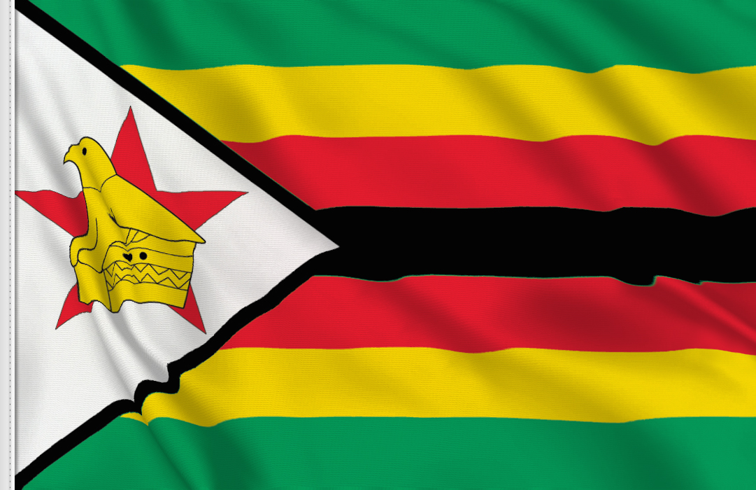 bandera adhesiva Zimbabwe