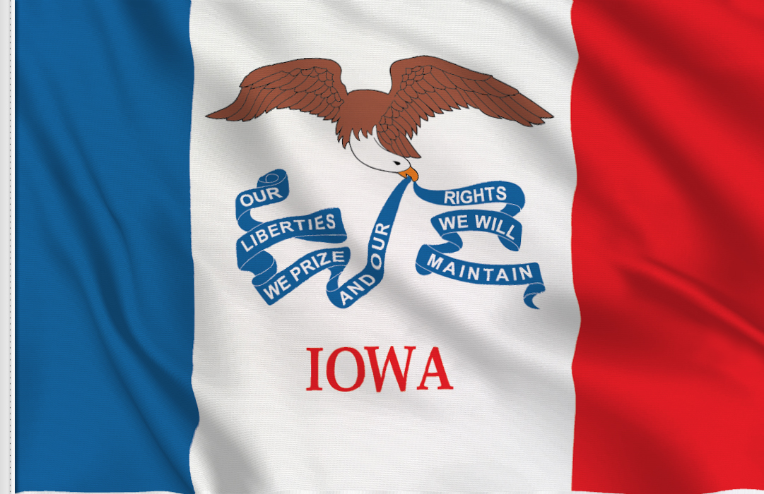 bandera adhesivo de Iowa