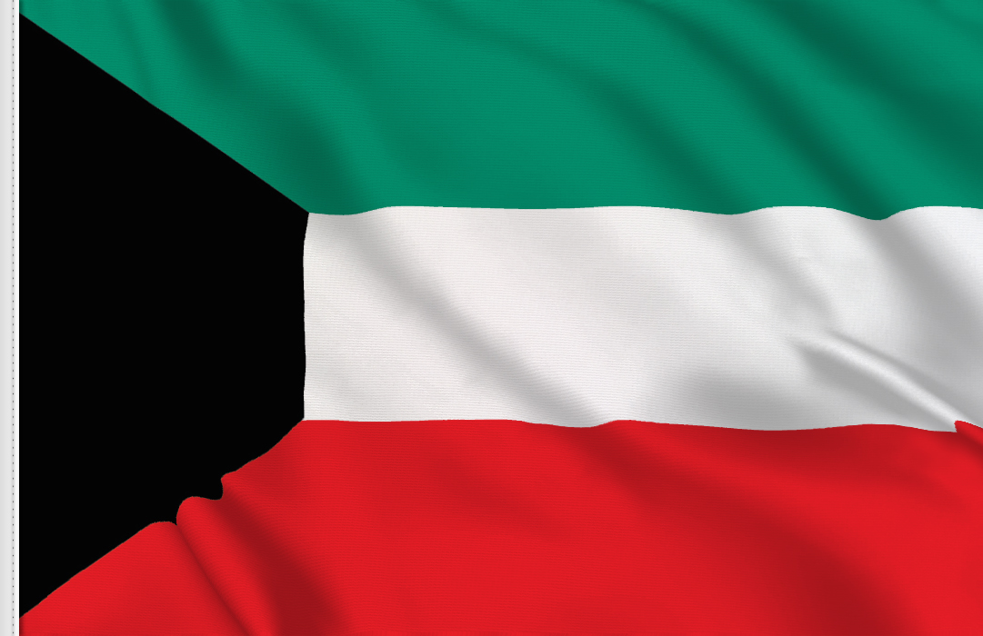 flag sticker of Kuwait