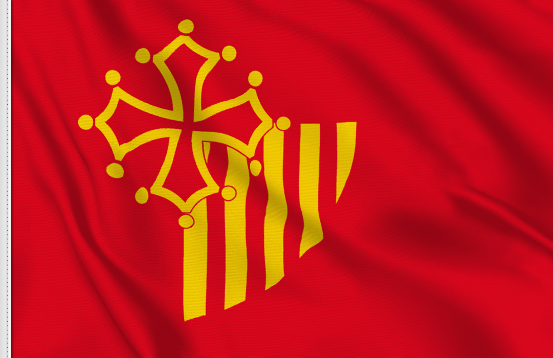 bandera adhesiva de Languedoc-Rosellon