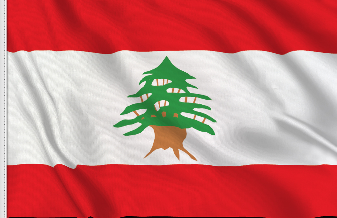bandera adhesivo de Liban