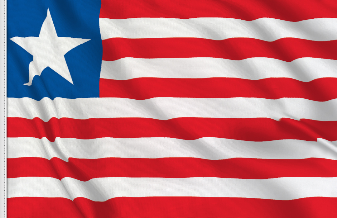 flag sticker of Liberia