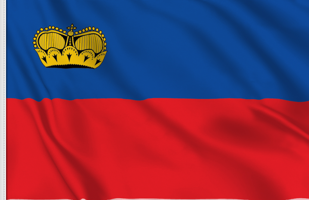 flag sticker of Liechtenstein
