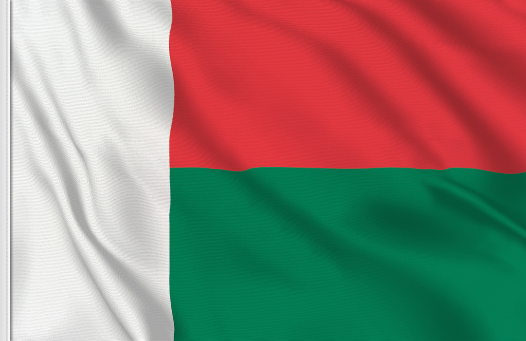 bandera adhesivo de Madagascar