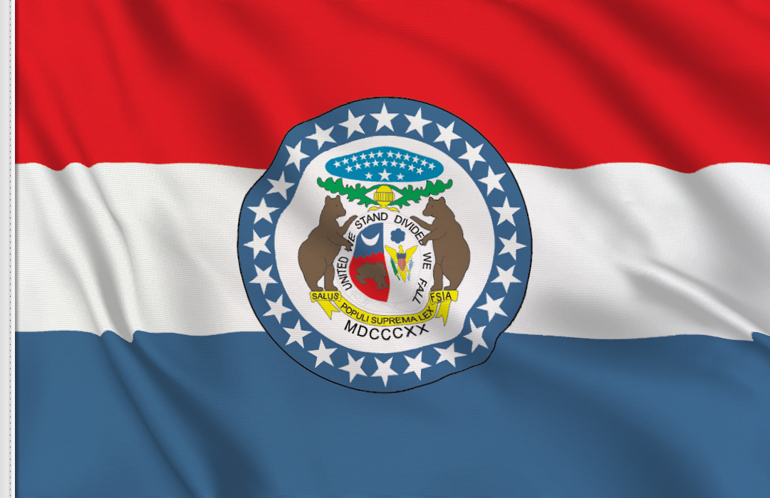 flag sticker of Missouri