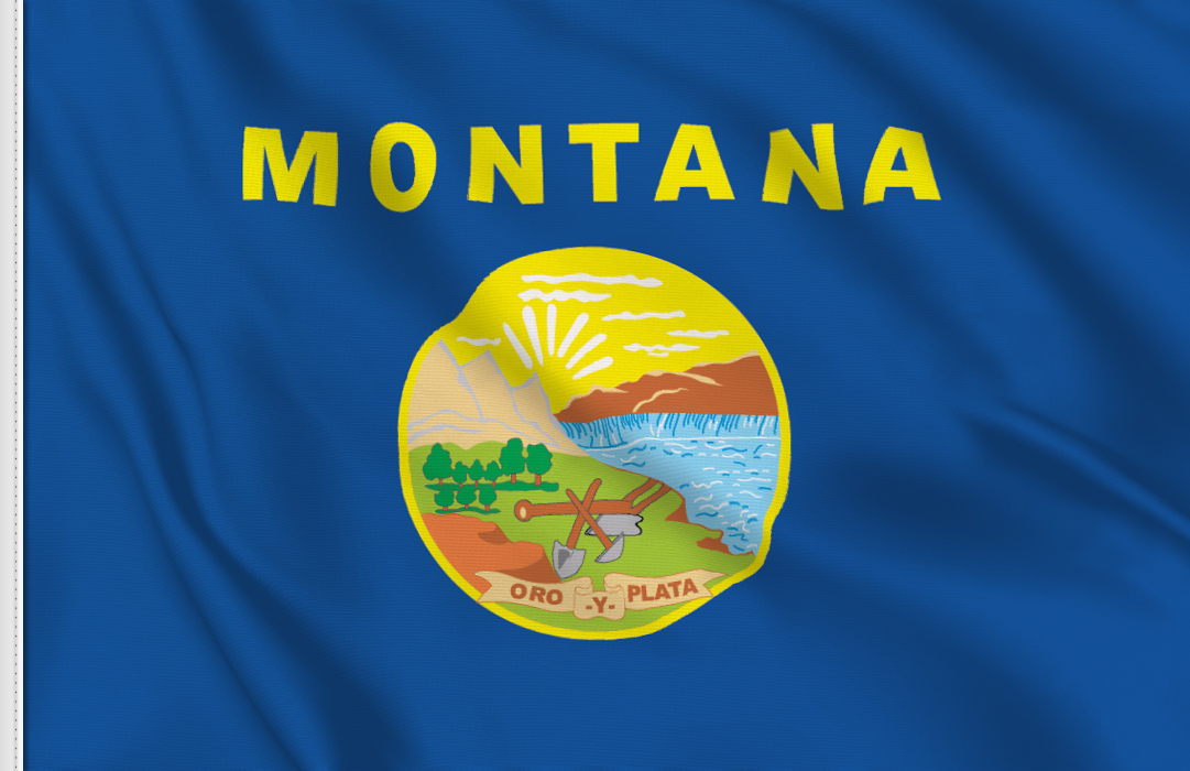 bandera adhesiva de Montana
