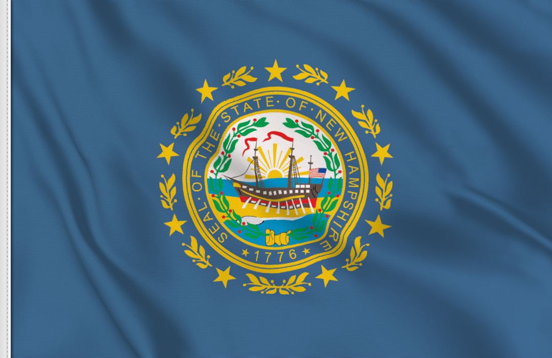 flag sticker of New-Hampshire