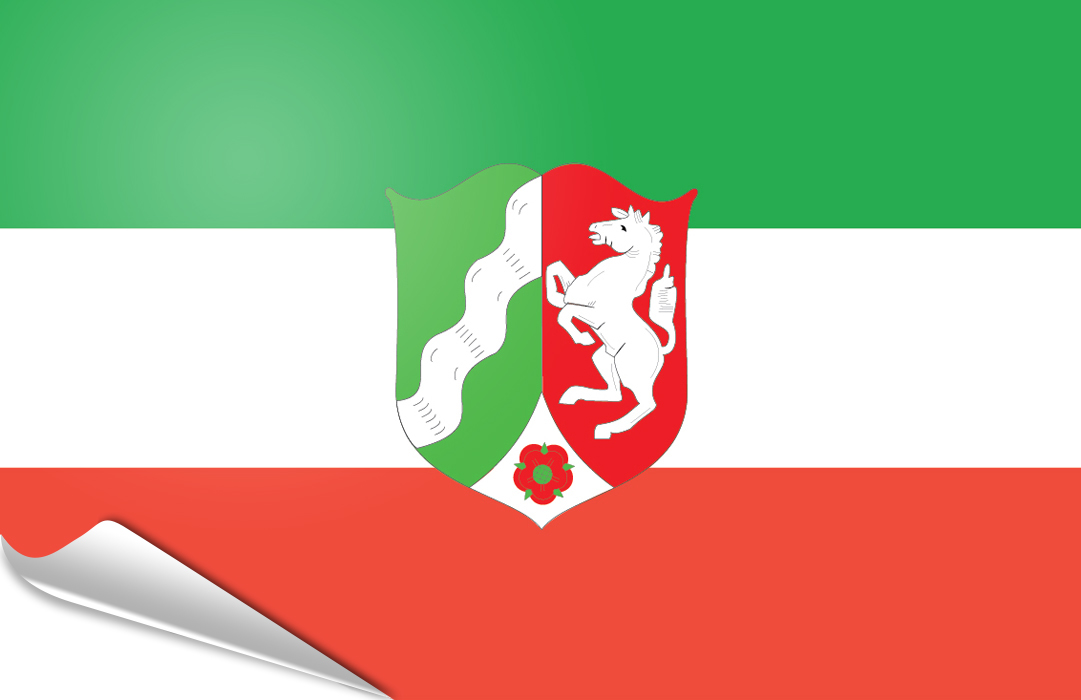 pegatina RenaniaWestfalia bandera adhesiva.