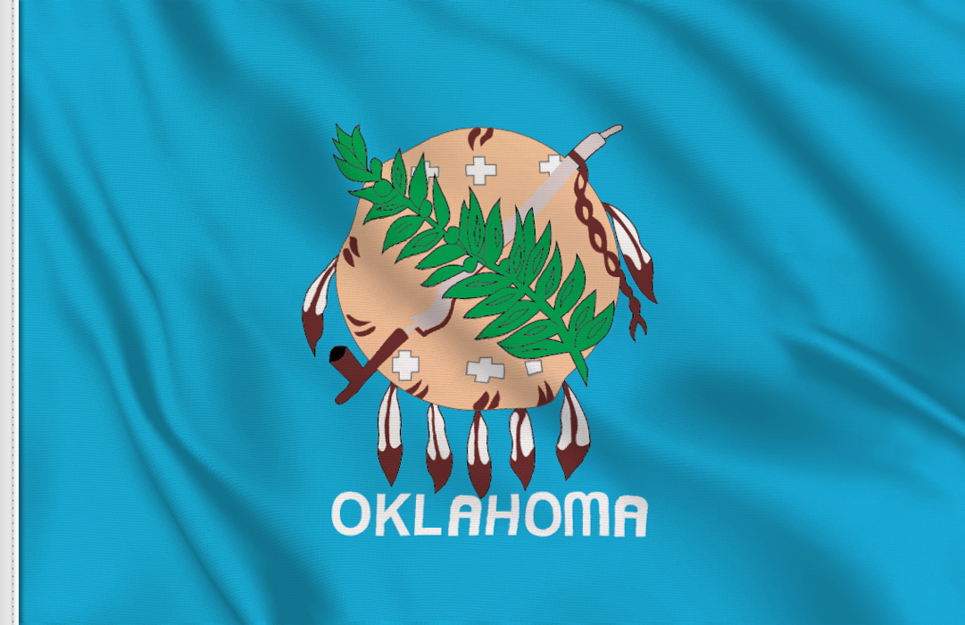 flag sticker of Oklahoma