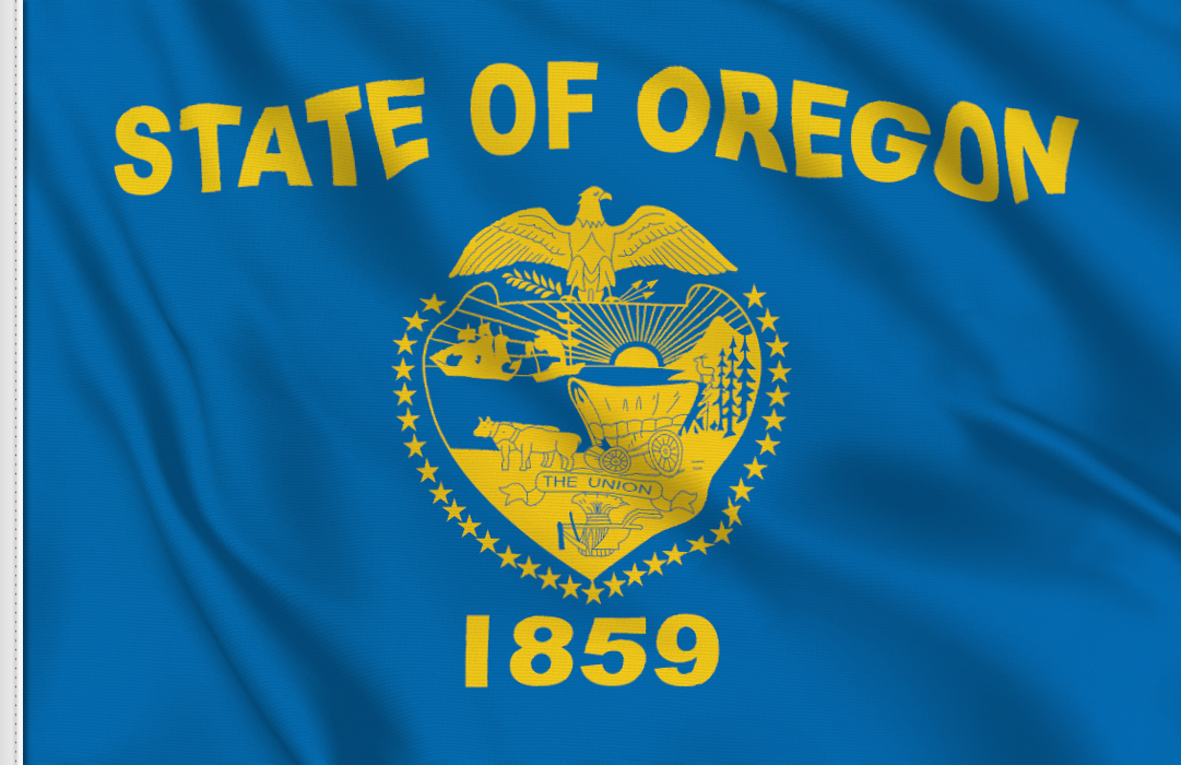bandera adhesivo de Oregon