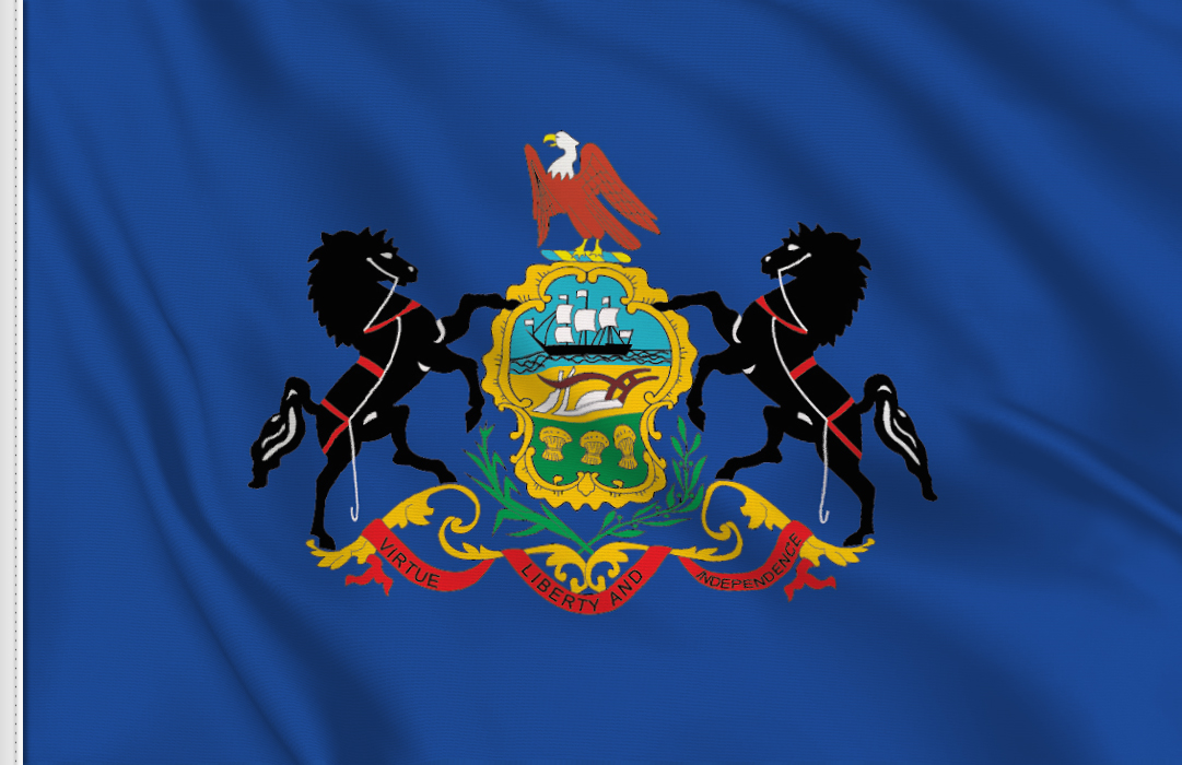 flag sticker of Pennsylvania