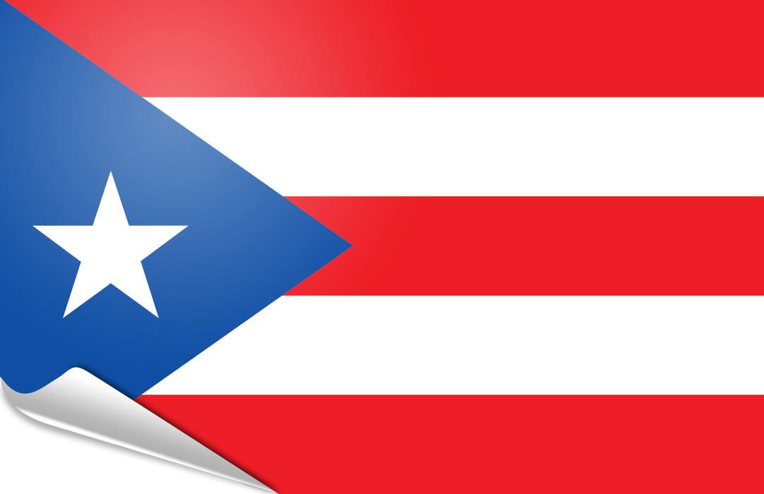 flag sticker of Puerto Rico