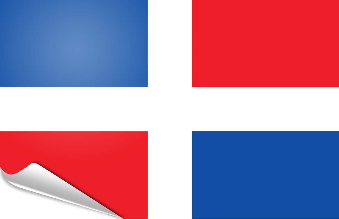 flag sticker of Dominican R.