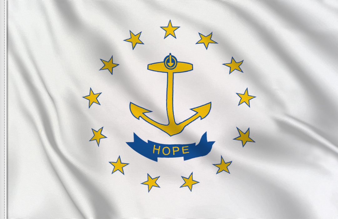 bandera adhesivo de Rhode-Island