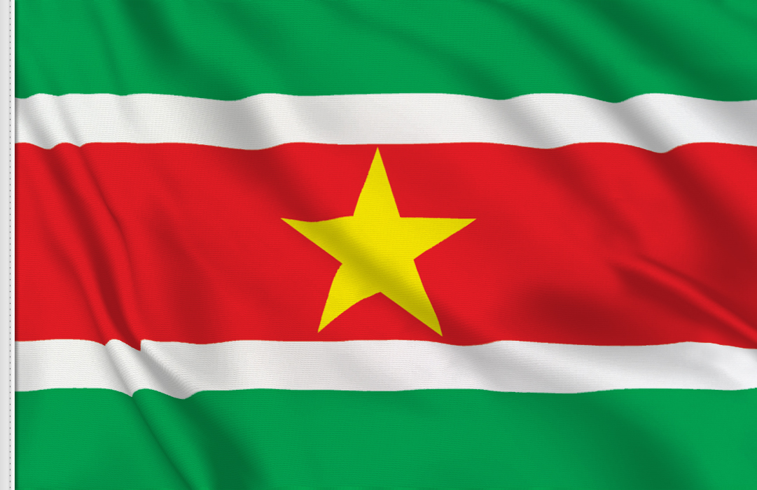 flag sticker of Suriname