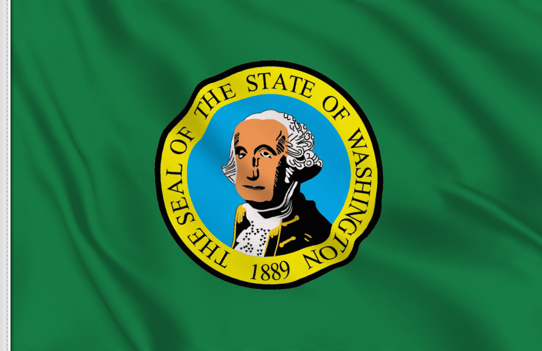 flag sticker of Washington