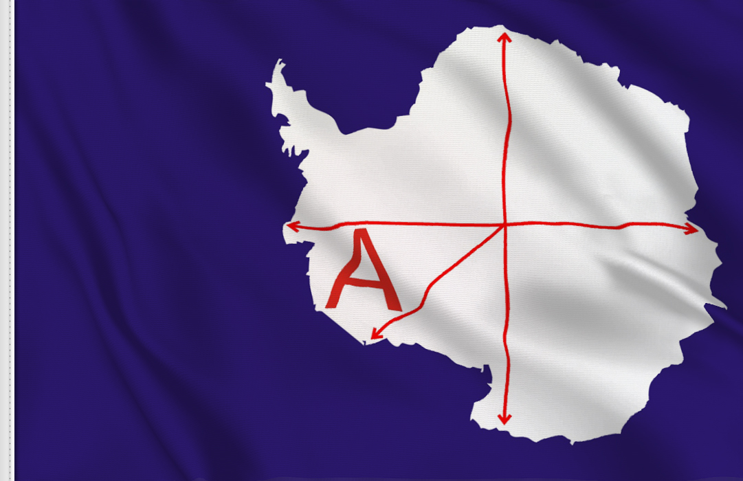 bandiera da tavolo Antarcticland