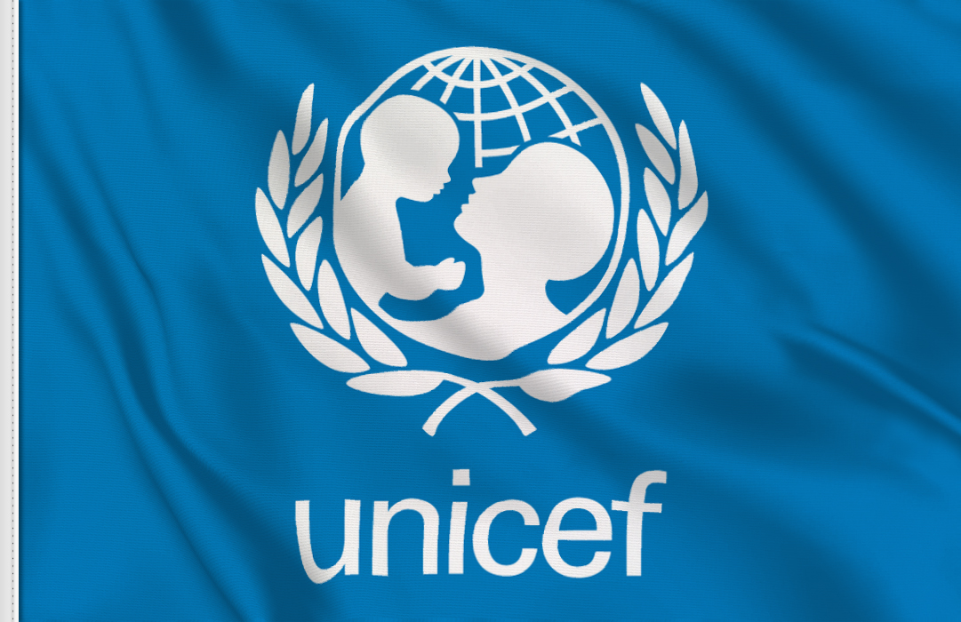 Unicef drapeau pour acheter, le drapeau de l'UNICEF.