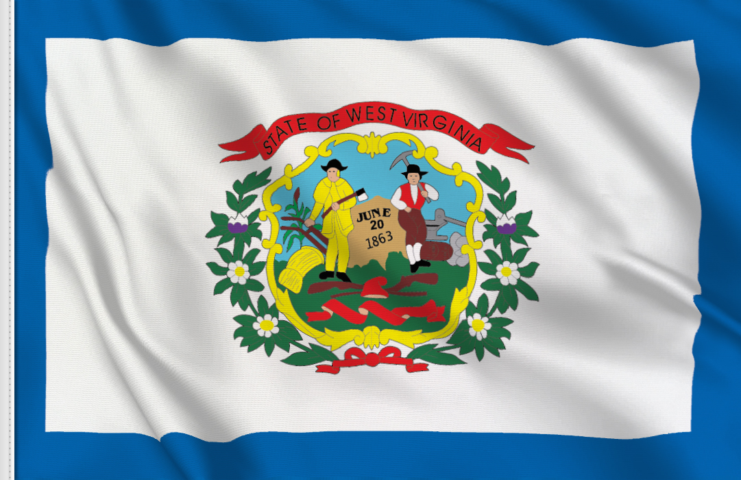 fahne West-Virginia, flagge von West Viginia fahne West-Virginia, flagge von West Viginia