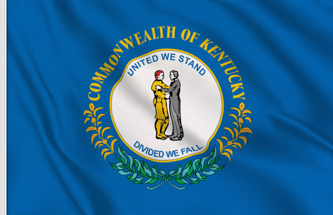 Kentucky Us State Detailed Flag Map Detailed Silhouet vrogue.co