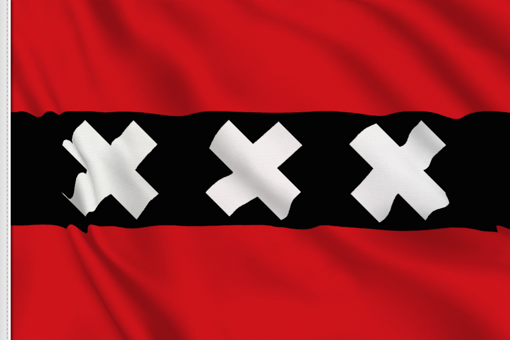 flag sticker of Amsterdam flag sticker of Amsterdam