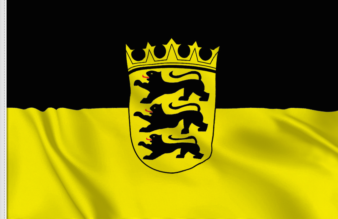 flag sticker of Baden-Wurttemberg flag sticker of Baden-Wurttemberg