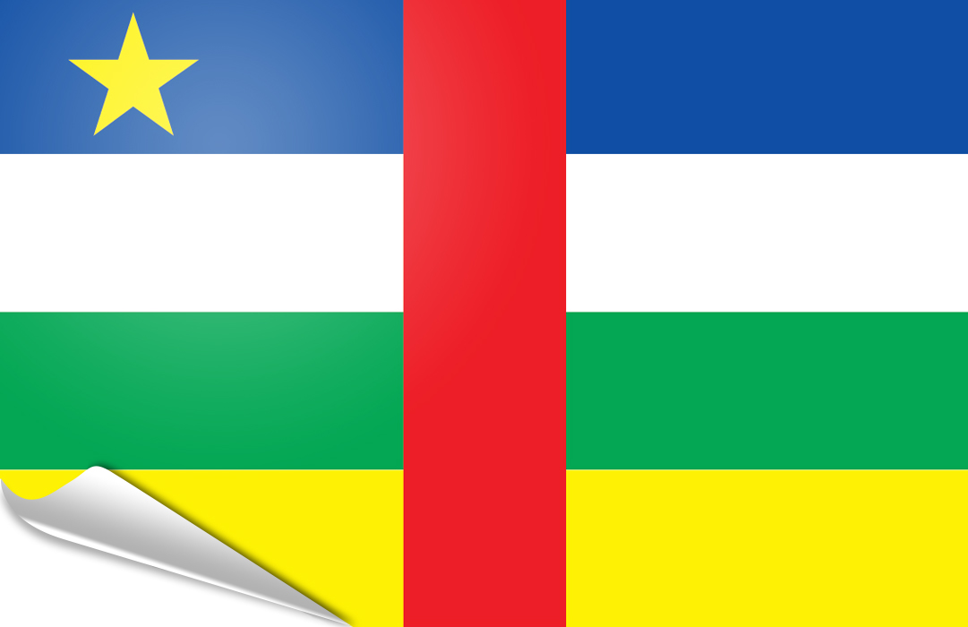 bandera adhesiva de Rep Centroafricana bandera adhesiva de Rep Centroafricana
