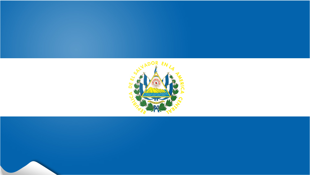 flag sticker of El Salvador flag sticker of El Salvador