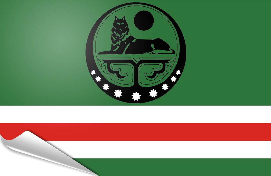bandera adhesiva de Republica Chechena de Ichkeria bandera adhesiva de Republica Chechena de Ichkeria