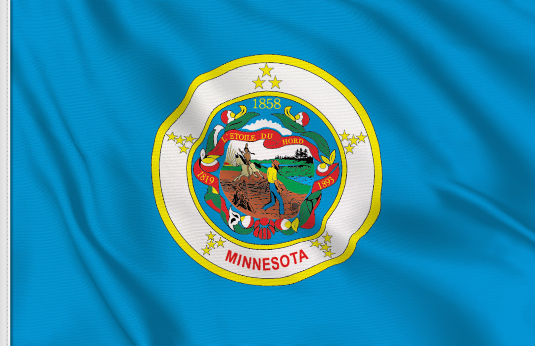 flag sticker of Minnesota flag sticker of Minnesota