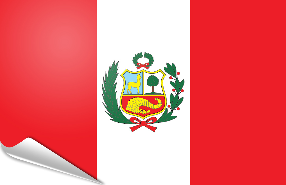bandera adhesiva de Peru Lux bandera adhesiva de Peru Lux