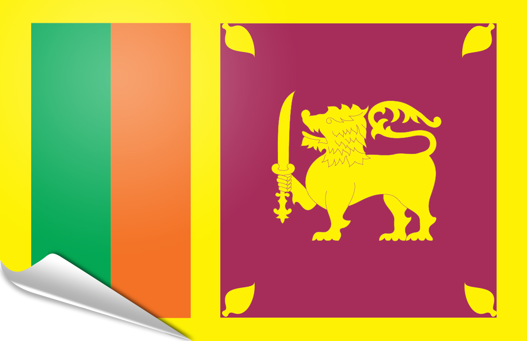 flag sticker of Sri Lanka flag sticker of Sri Lanka