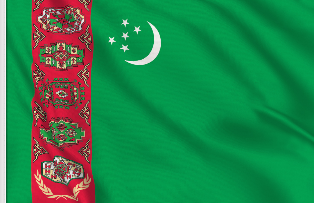 flag sticker of Turkmenistan flag sticker of Turkmenistan