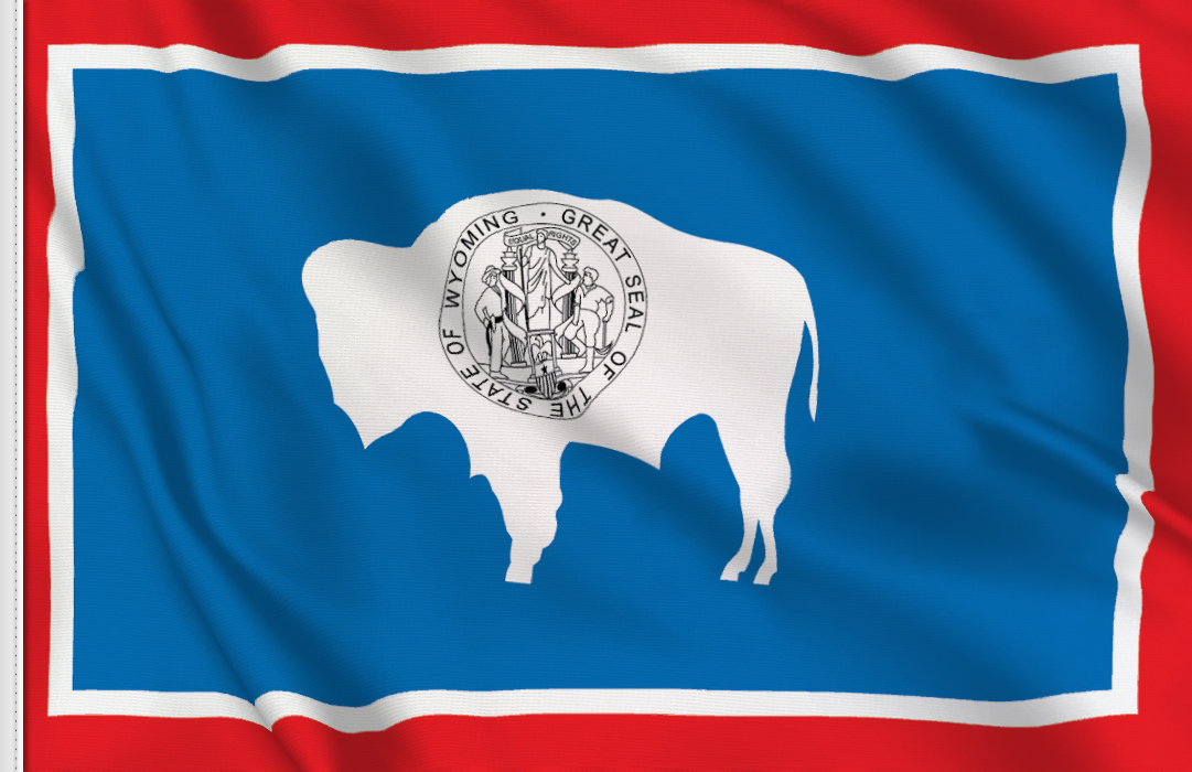 bandera adhesiva de Wyoming bandera adhesiva de Wyoming
