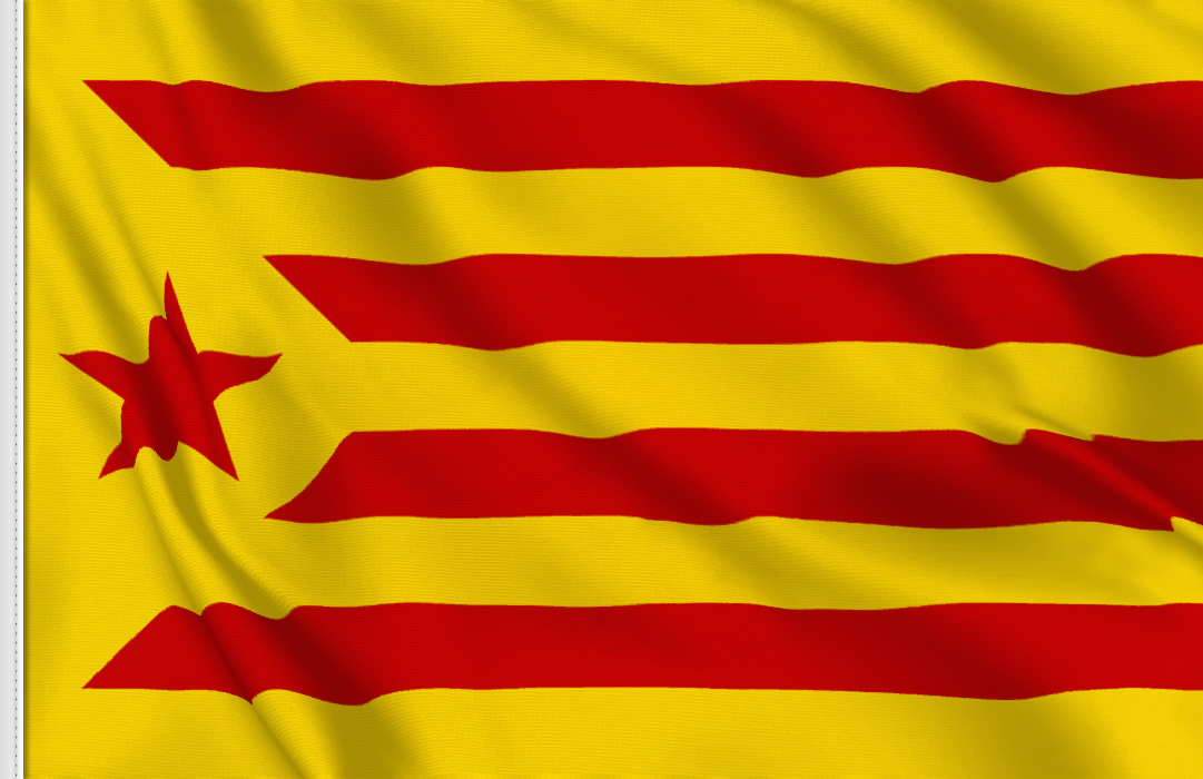 fahne Estelada vermella, flagge Estelada Groga fahne Estelada vermella, flagge Estelada Groga