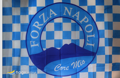 fahne Napoli-klassische, flagge von SSC Neapel fahne Napoli-klassische, flagge von SSC Neapel