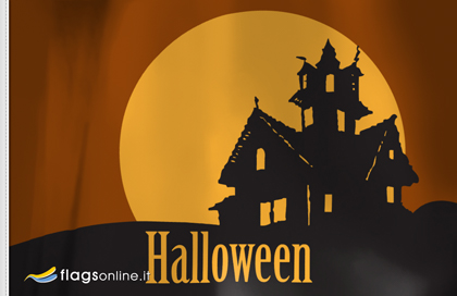 fahne Spukhaus, flagge von Halloween fahne Spukhaus, flagge von Halloween
