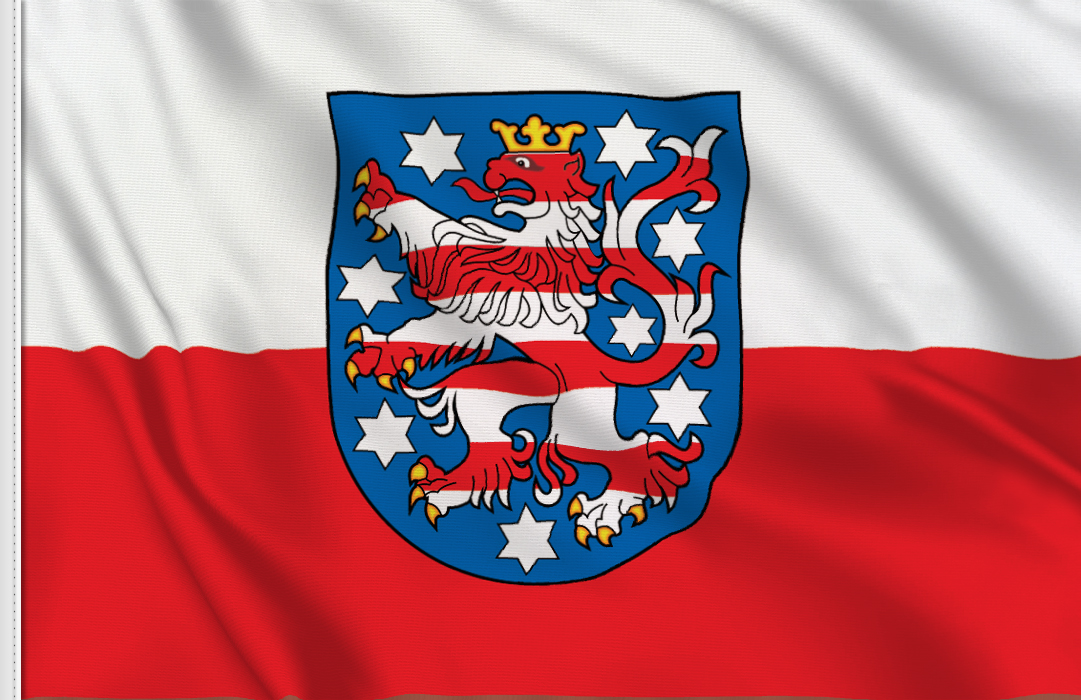 fahne Thueringen, flagge von Thüringen fahne Thueringen, flagge von Thüringen