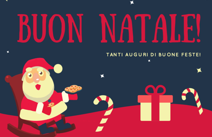 Flag Buon Natale con auguri