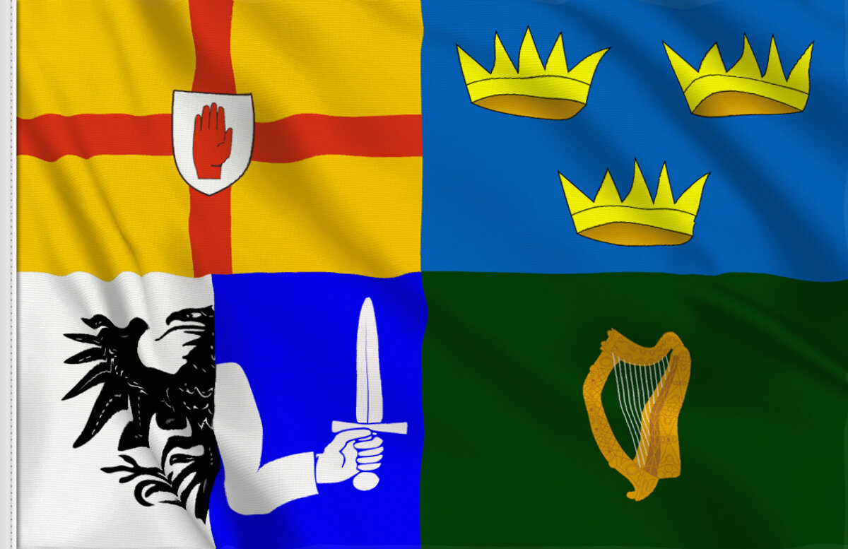 Bandera De Mexico Italia E Irlanda
