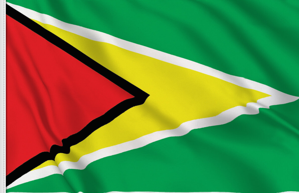 Petit Drapeaux DE Bureau guyanien 14 x 21 cm AZ FLAG Drapeau de Table Guyana 21x14cm